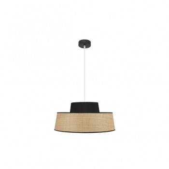 Distribuidor - Lâmpadas Diversas | Colgantes Moderno | COLGANTE JIA 1XE27 NATURAL/NEGRO REGX50X50 CM Ref: 177795009